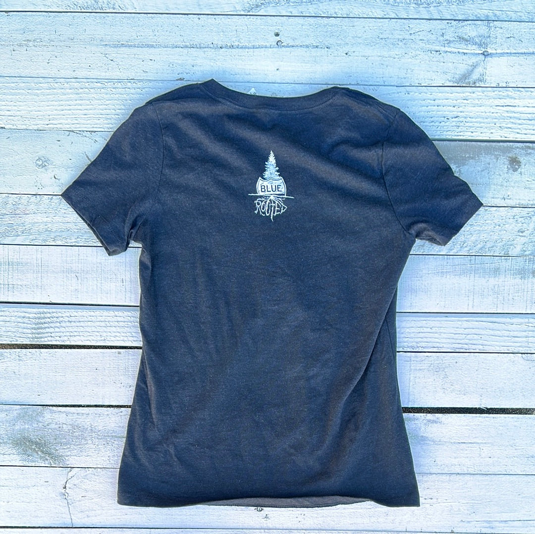 BlueRooted Bleed Green Ladies V Neck