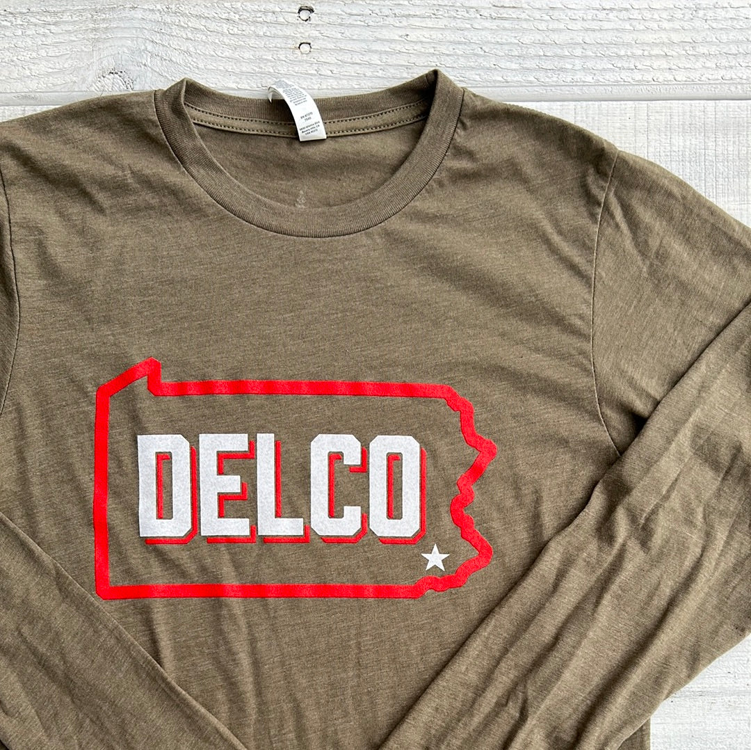DELCO ‘Merica Olive Longsleever