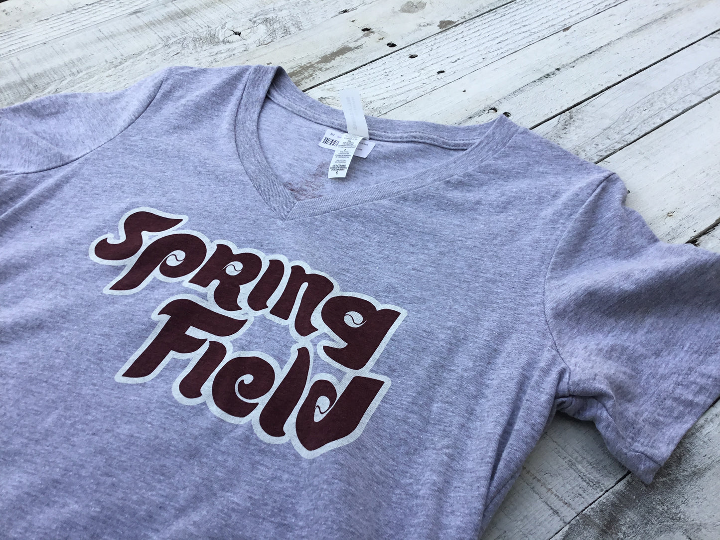 Springfield Phils Script Ladies V Neck