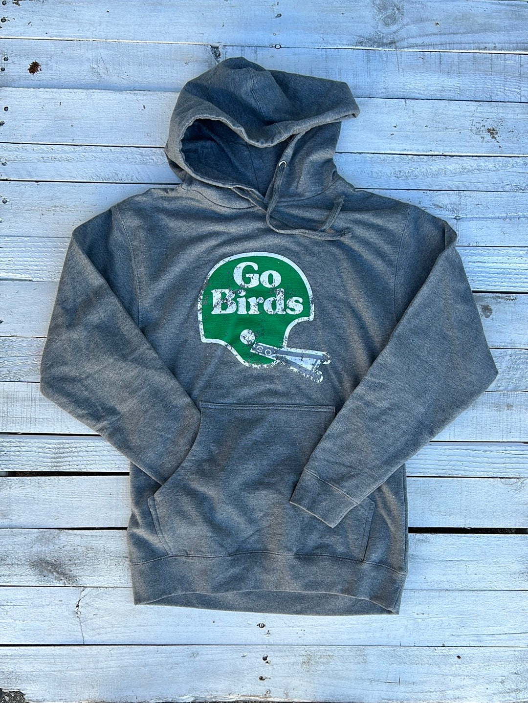 BlueRooted Go Birds Helmet Grey Sweatshirt