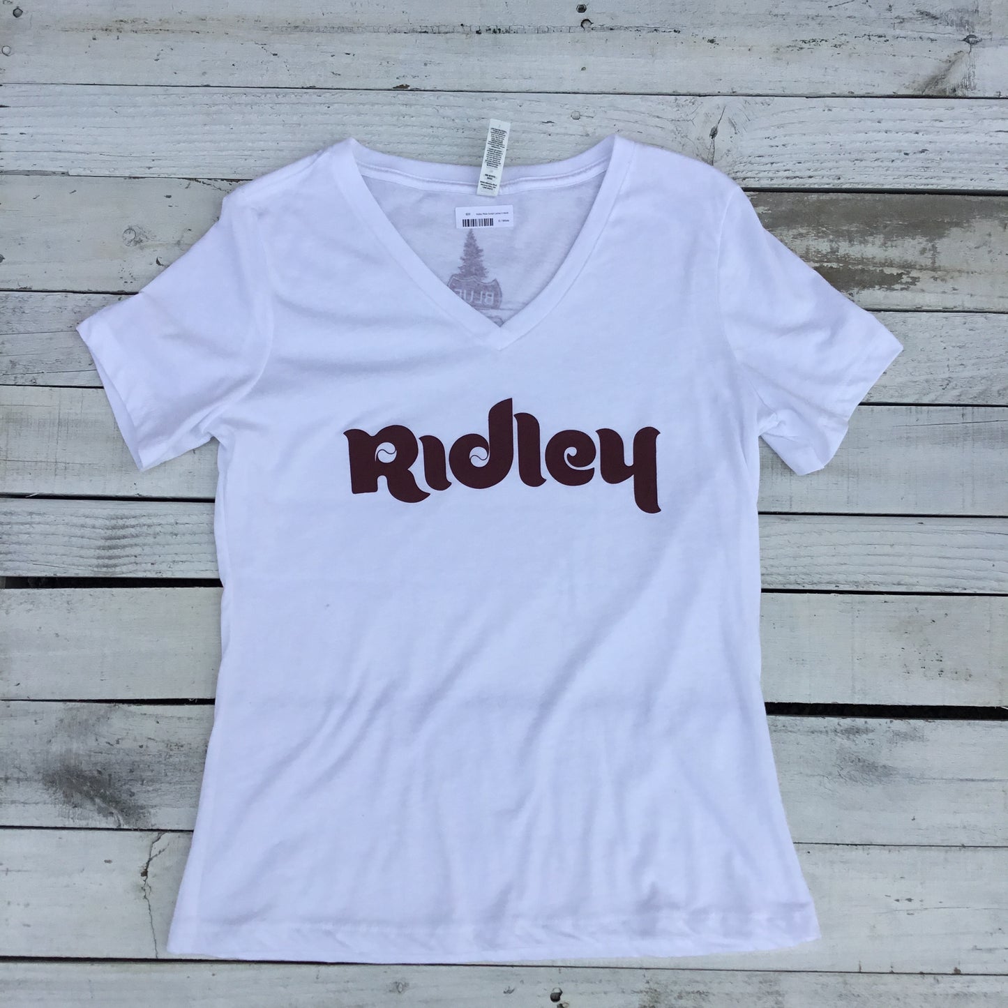 Ridley Phils Script Ladies V Neck