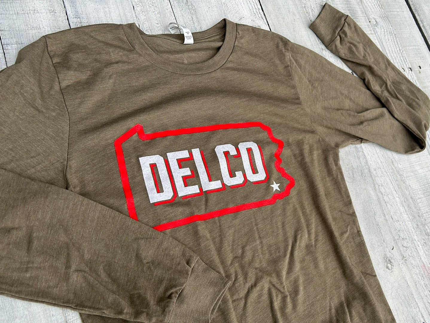 DELCO ‘Merica Olive Longsleever