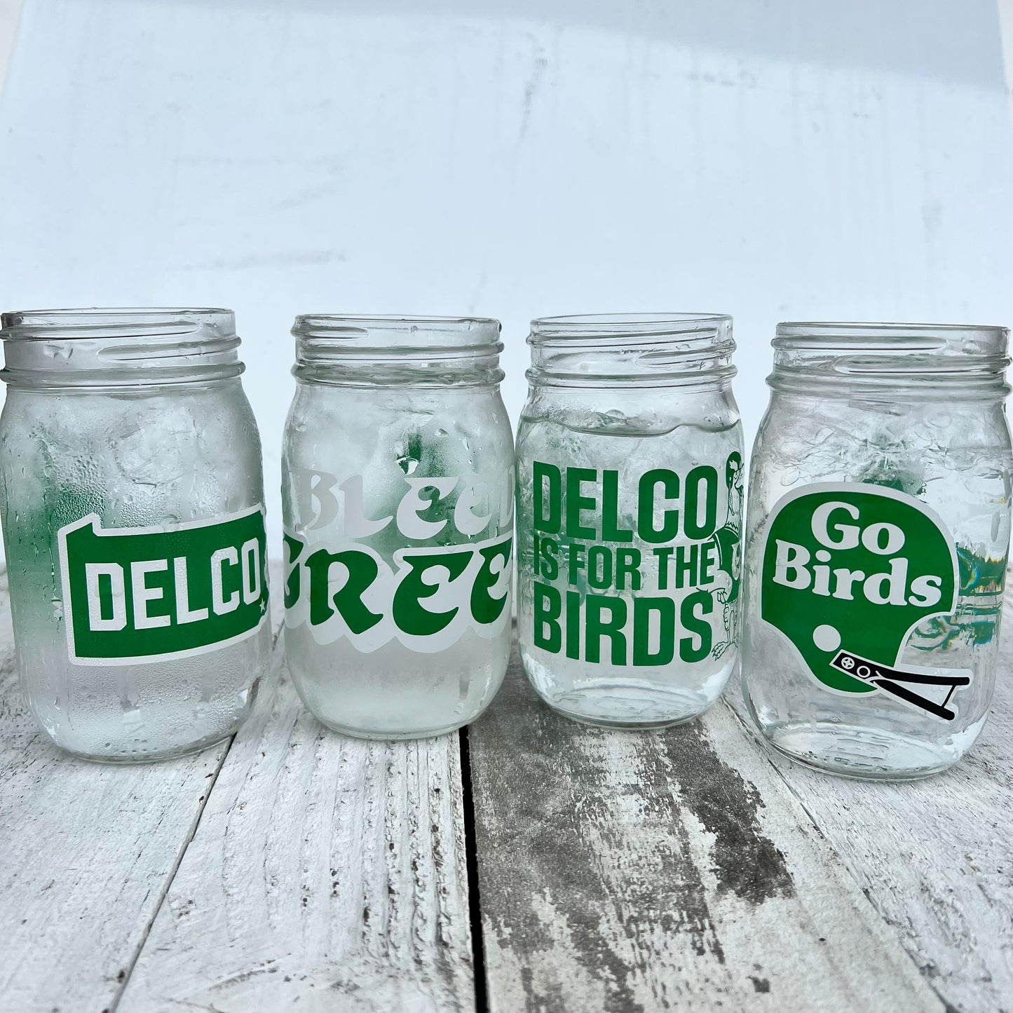 Mason Jar - Delco is for the Birds
