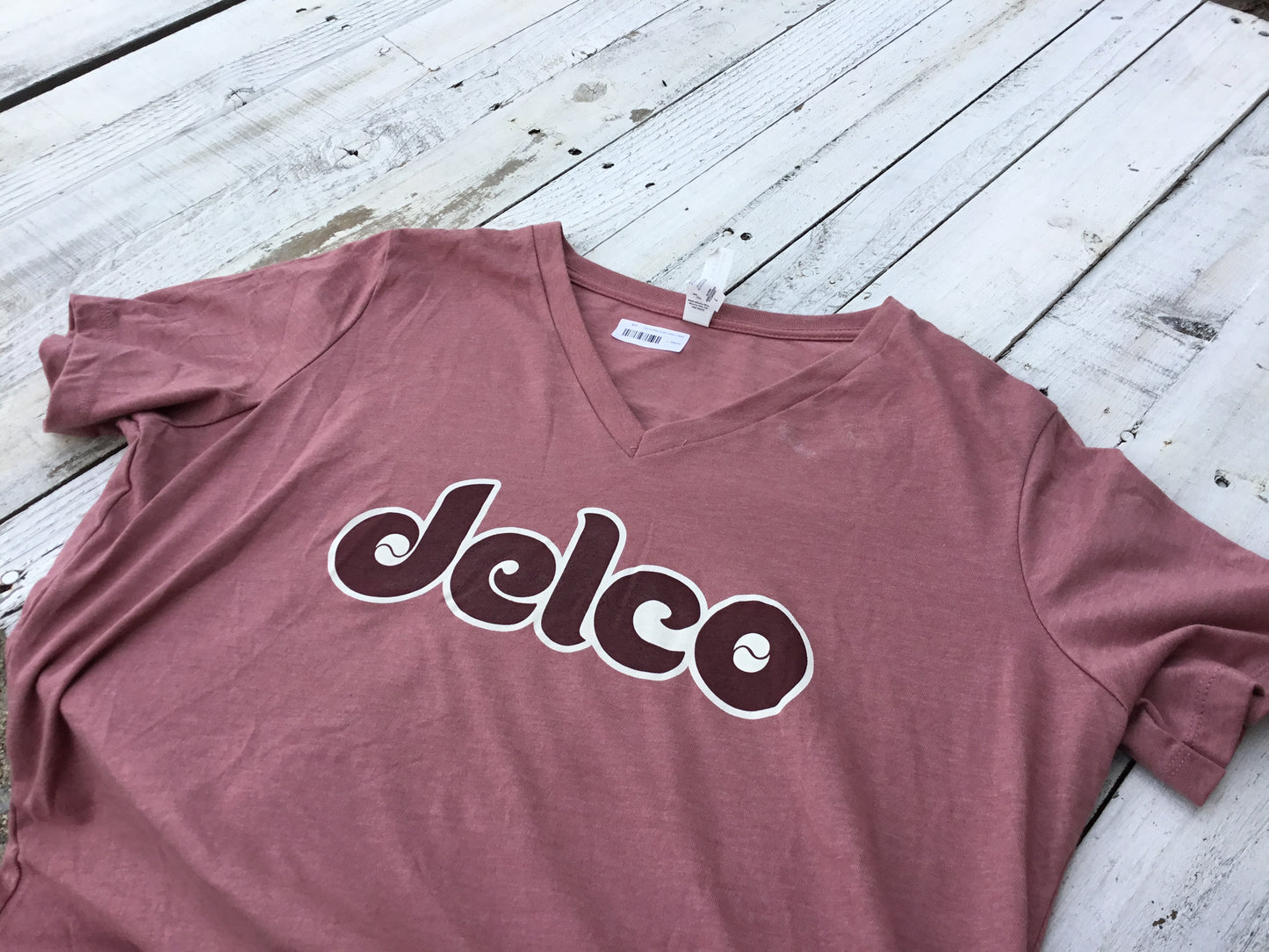 DELCO Phils Script Ladies V Neck