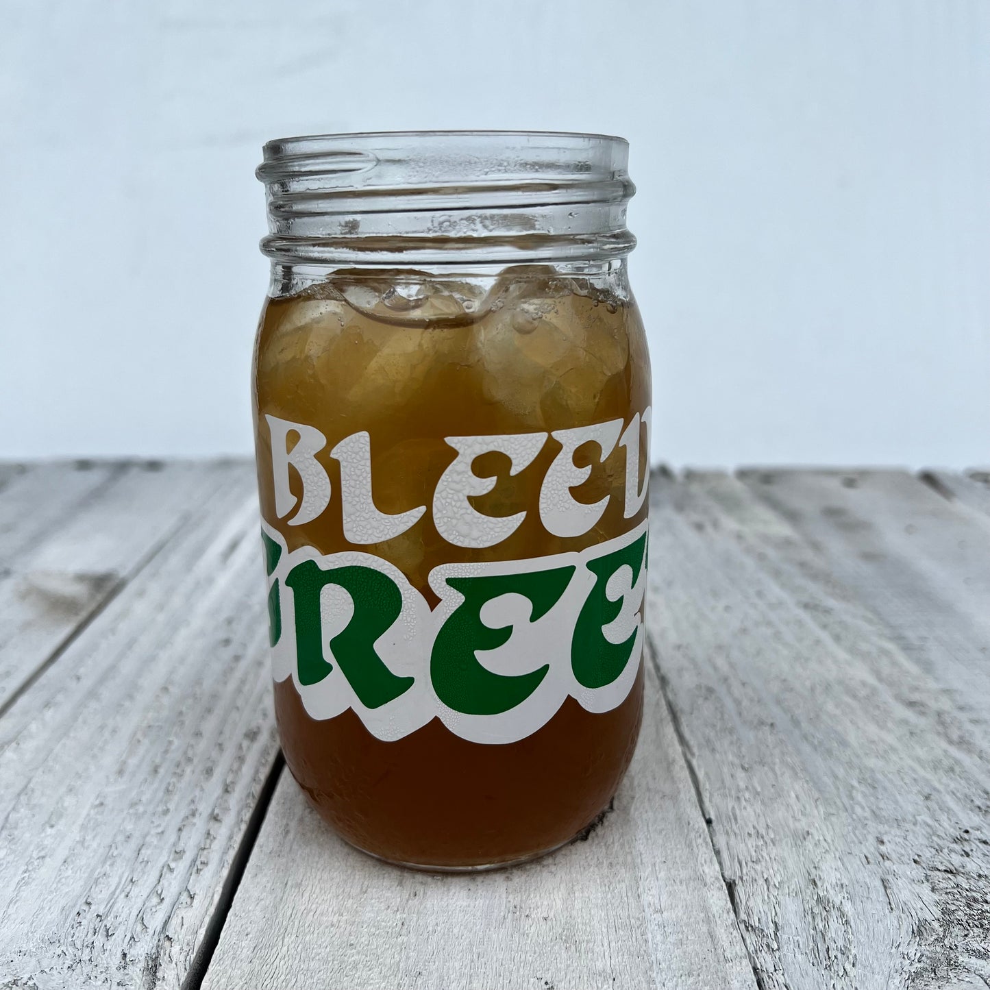 Mason Jar - Bleed Green