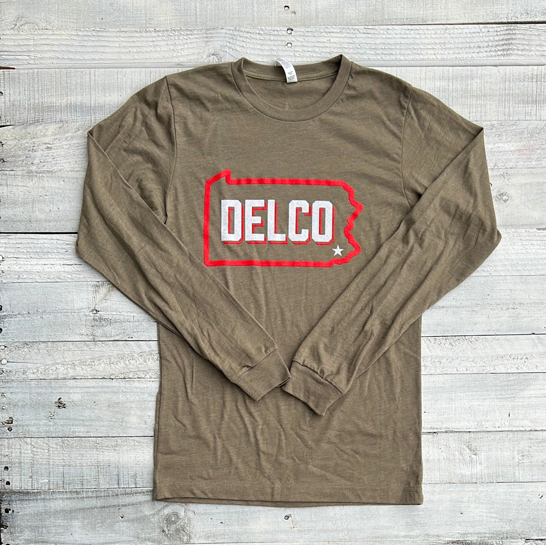 DELCO ‘Merica Olive Longsleever