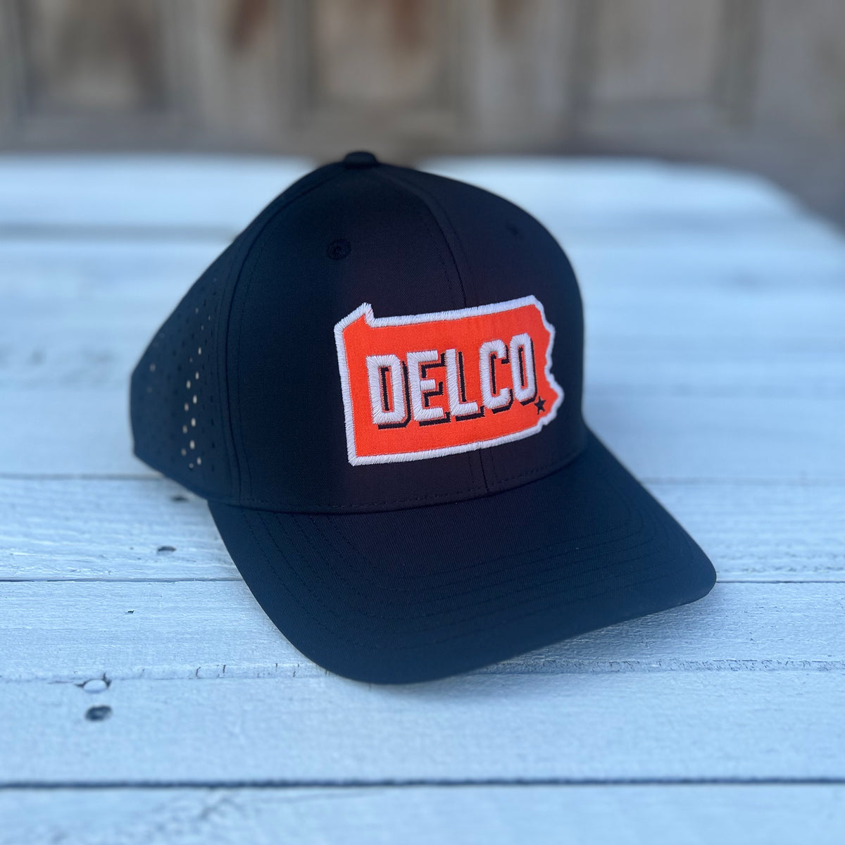 DELCO Old Glory Tuna Khaki Trucker – Blue Rooted