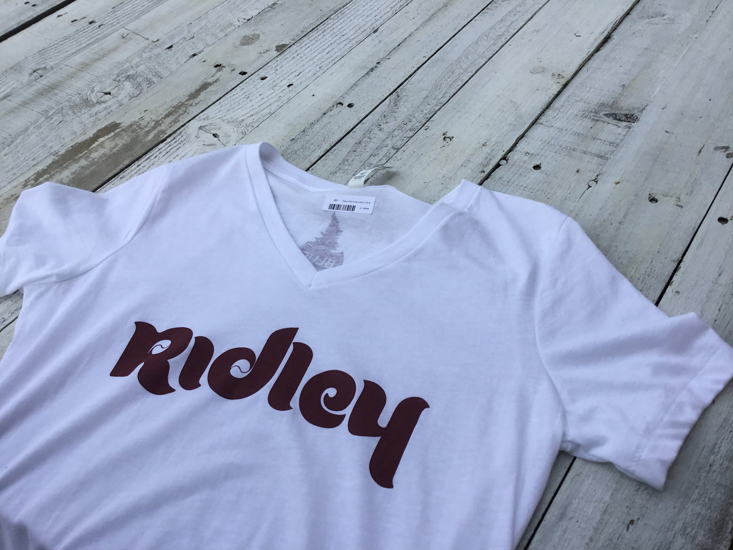 Ridley Phils Script Ladies V Neck