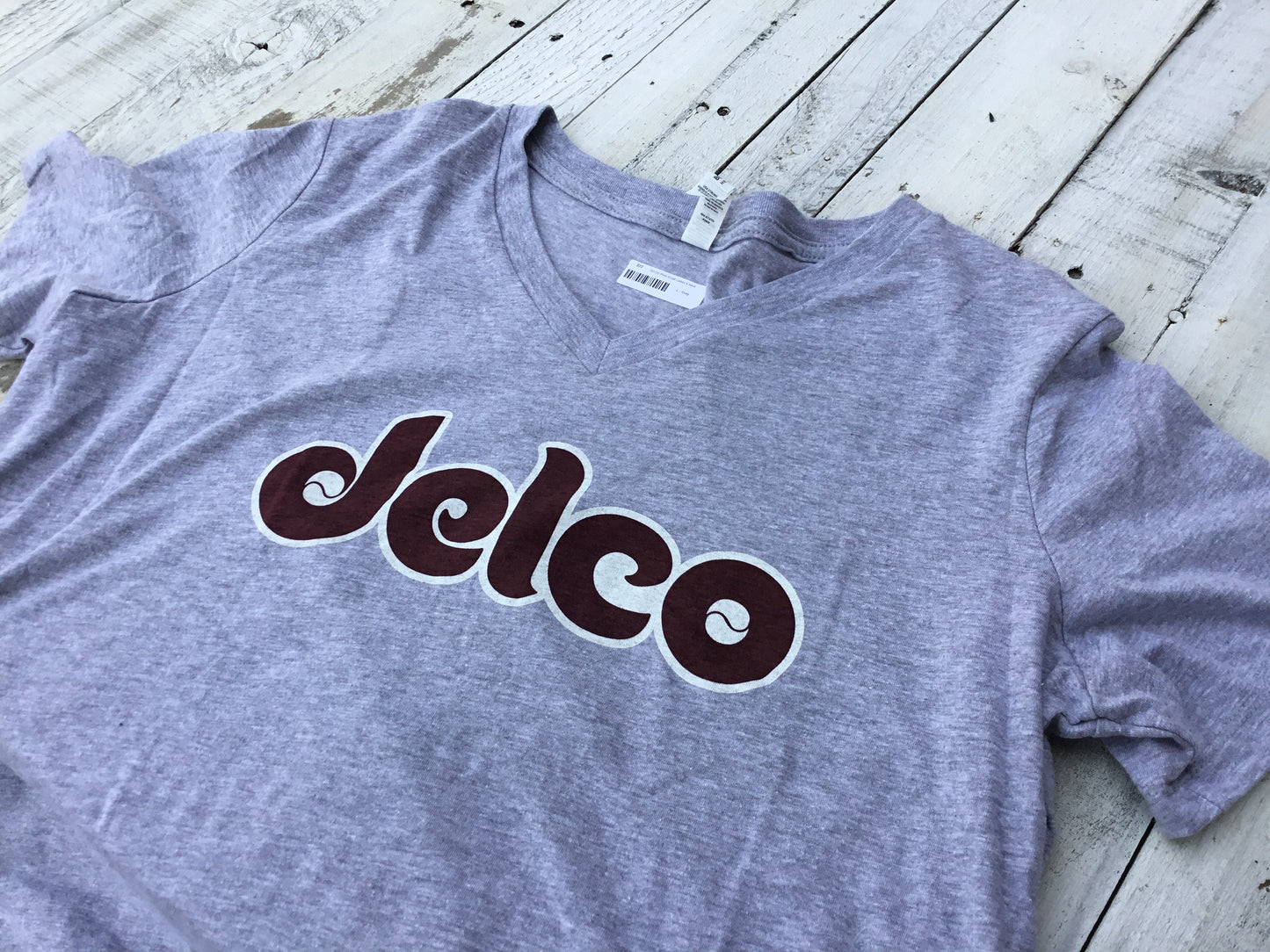 DELCO Phils Script Ladies V Neck