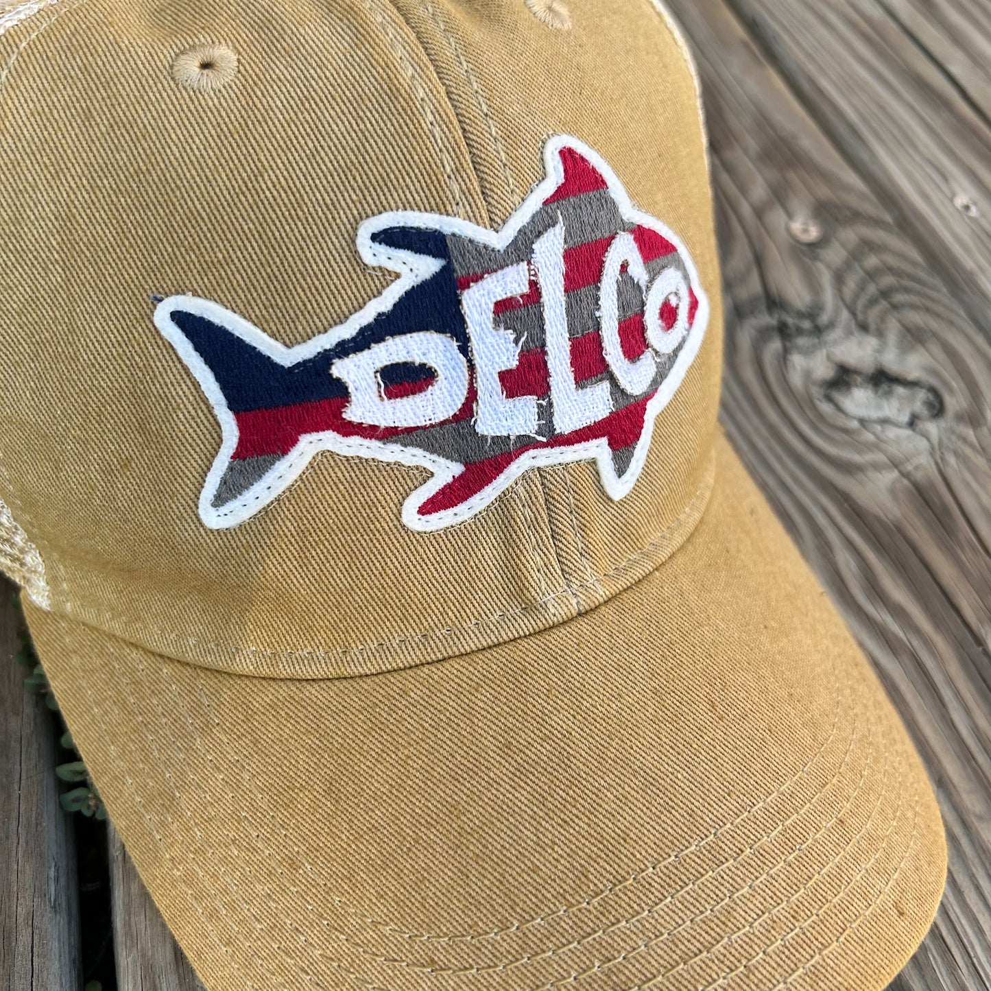 DELCO Old Glory Tuna Khaki Trucker
