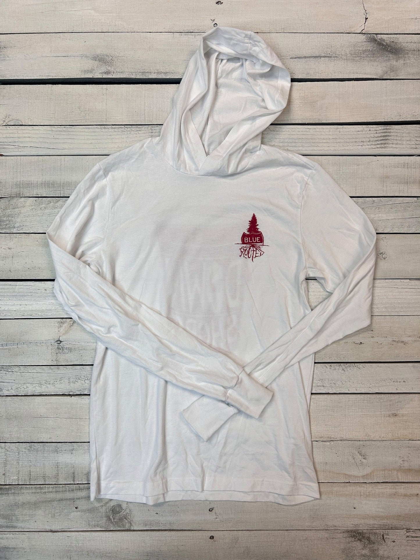 BlueRooted Down The Shore Solo Cup White Hooded Long Sleever