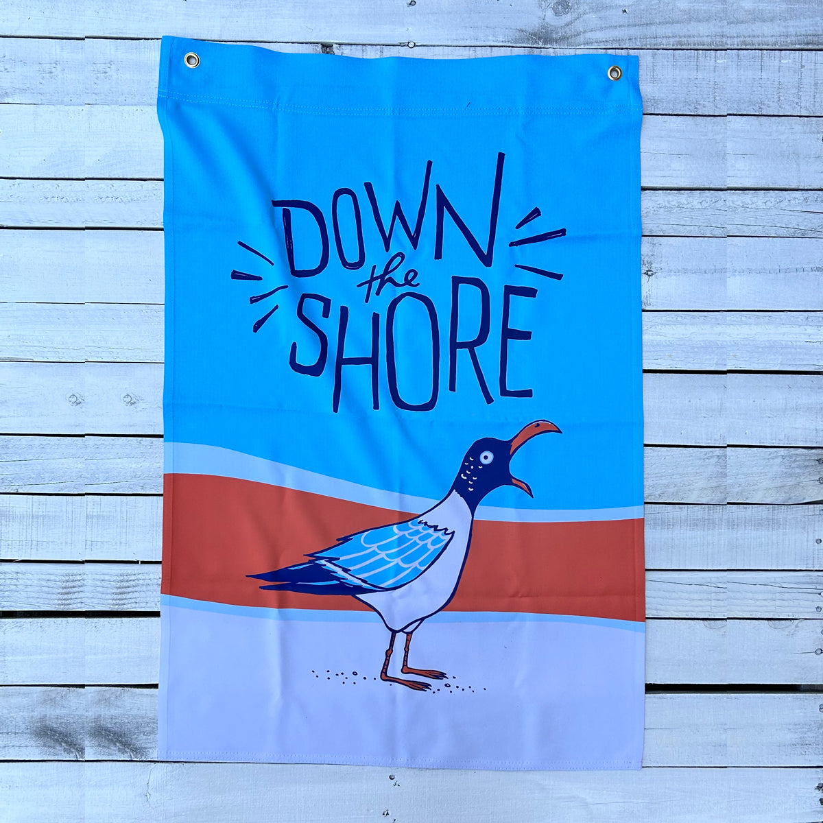 Down The Shore Seagull Dorm Flag