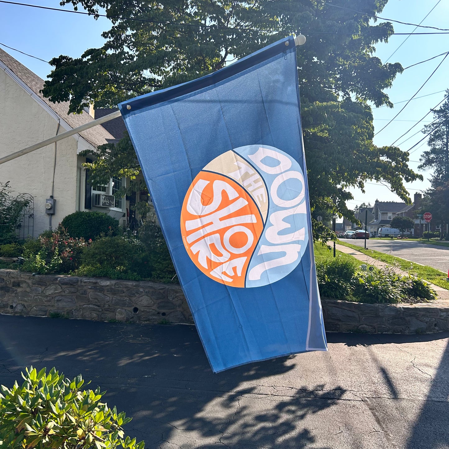 Down The Shore Swirl Dusk Big Flag