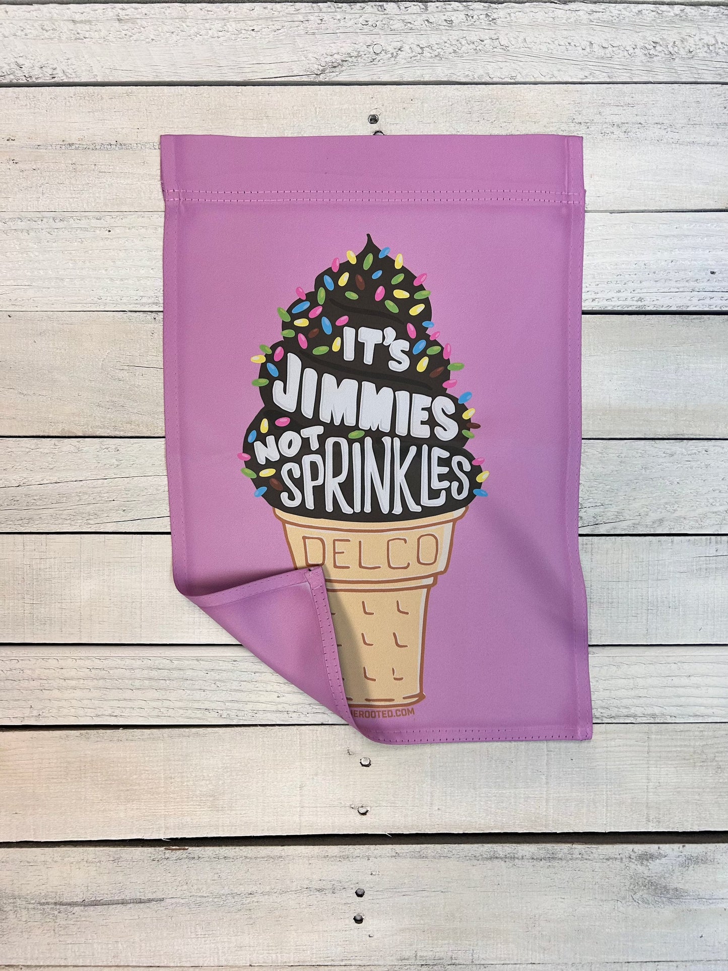 Jimmies Raspberry Garden Flag