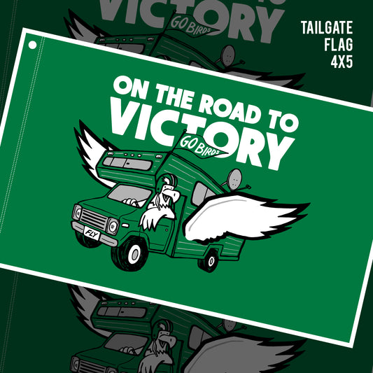 On the Road to Victory Tailgate Flag