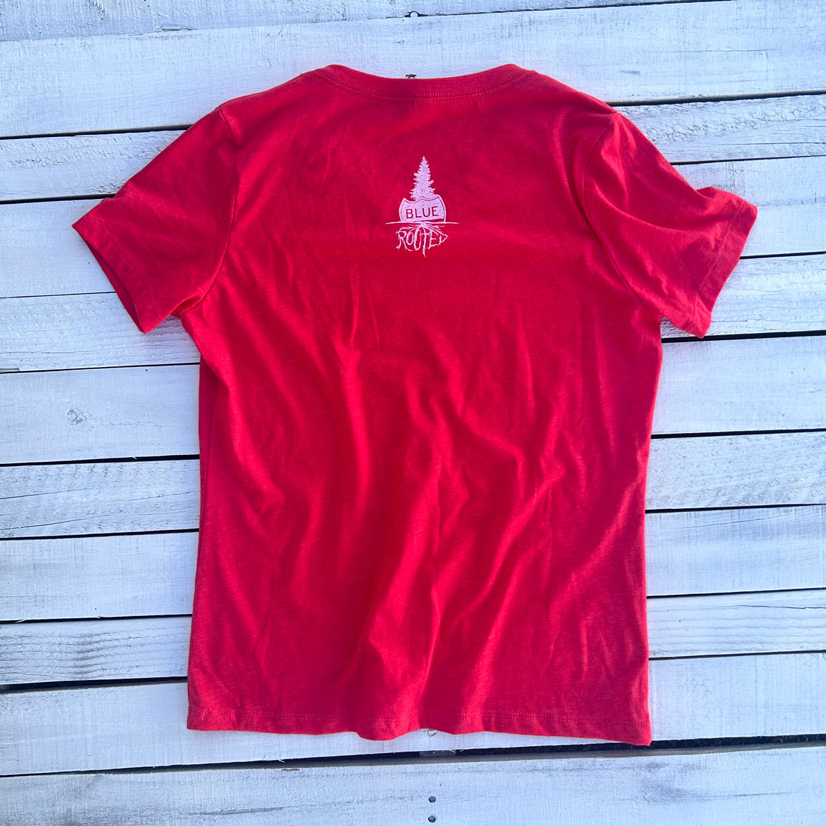 Phils Text Ladies V Neck Red