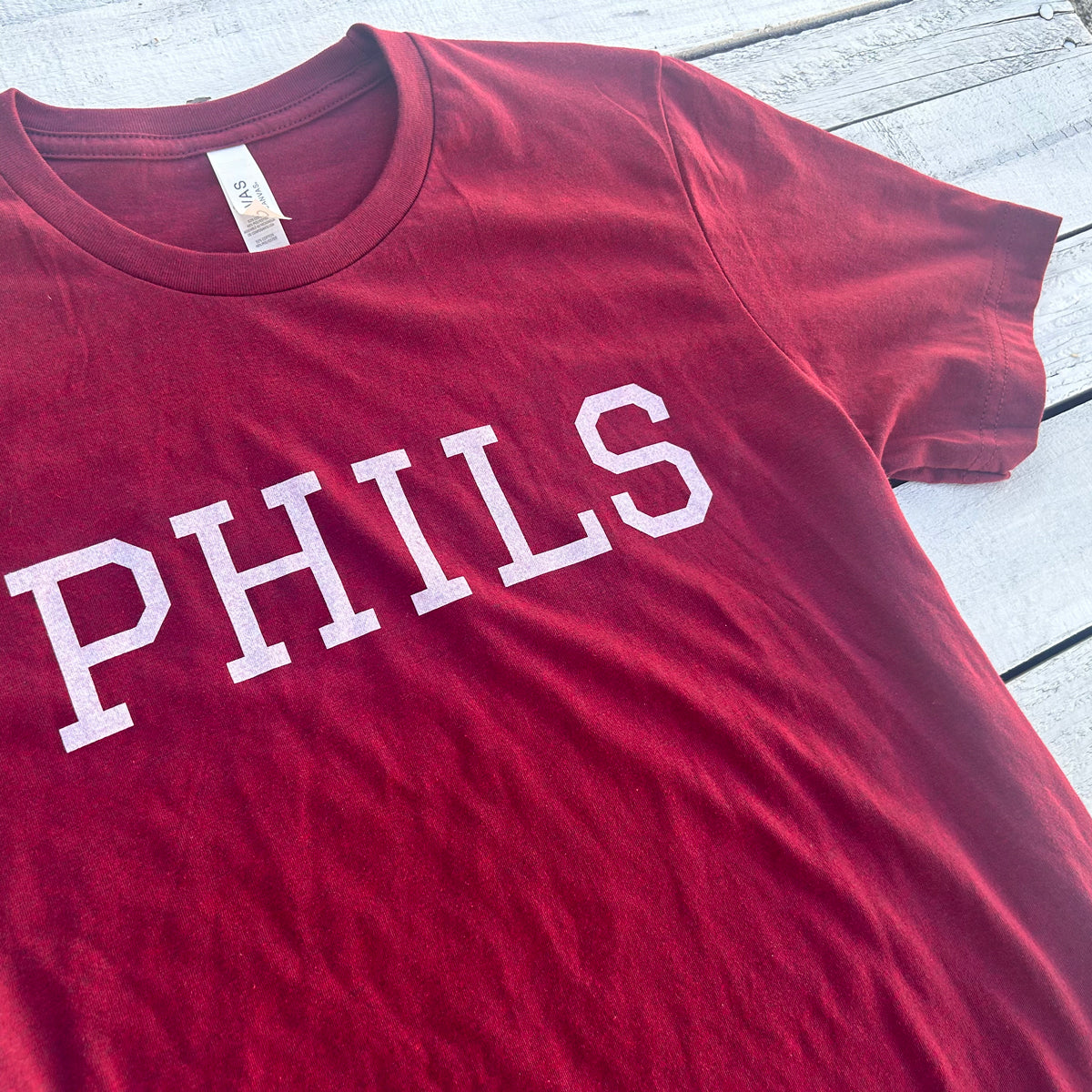 Phils Text Maroon