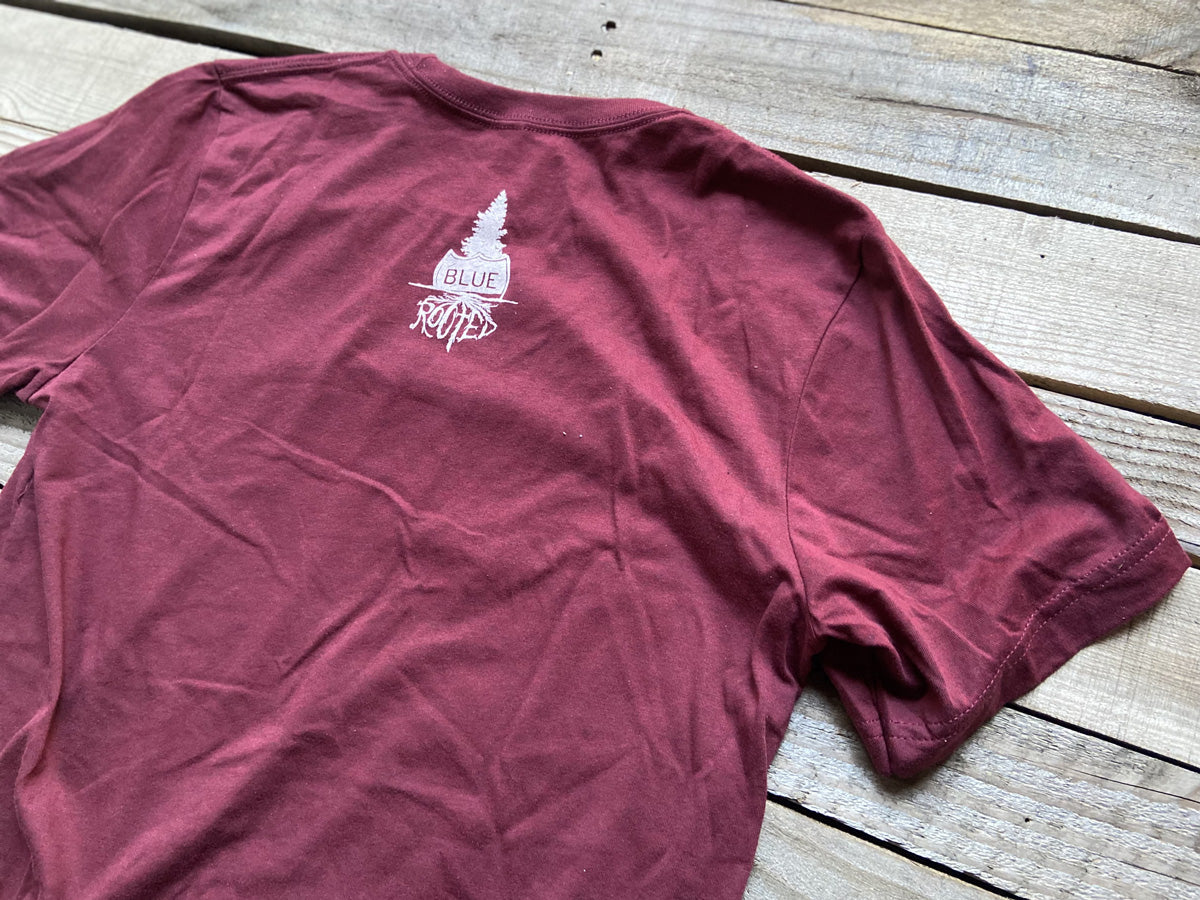 BlueRooted DELCO Phils Maroon TShirt