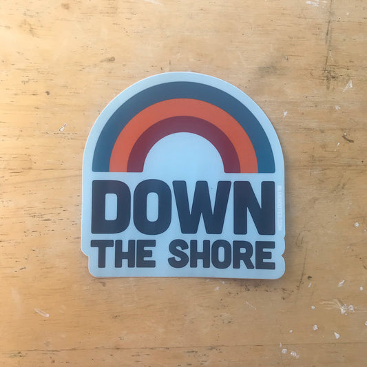 Down The Shore Rainbow Sticker