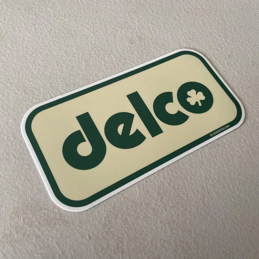 DELCO Shamrock Sticker