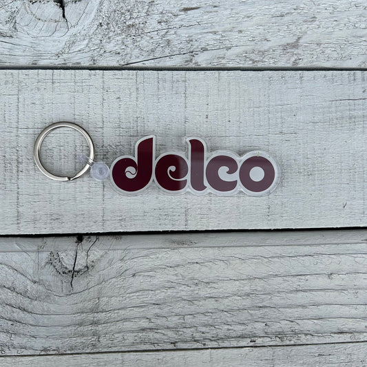 DELCO Phils Script Keychain