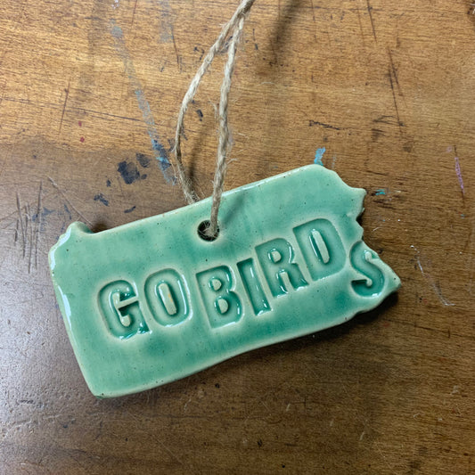 Go Birds Ceramic Ornament