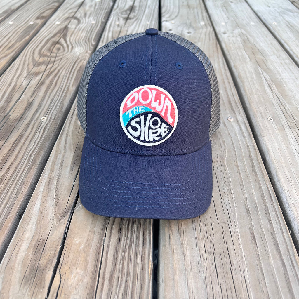 Down the Shore Swirl Navy Hipster