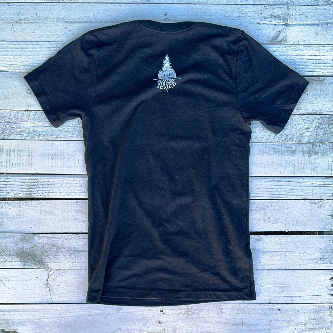 BlueRooted Bleed Green Black T