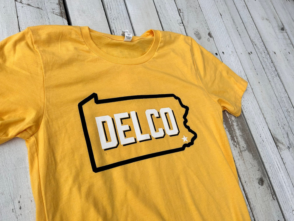 BlueRooted DELCO Bucs Gold T