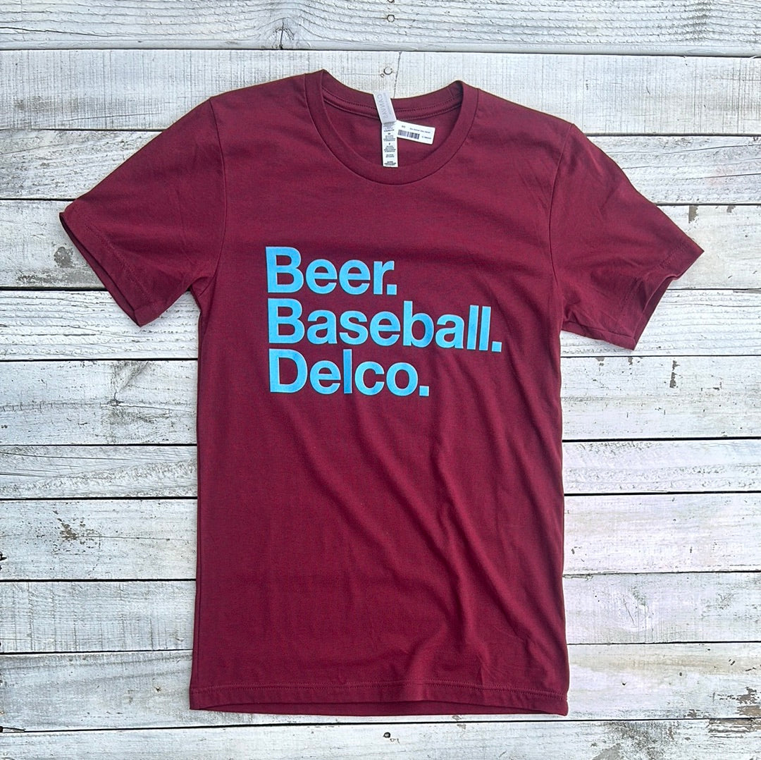 BlueRooted Beer. Baseball. Delco. Maroon