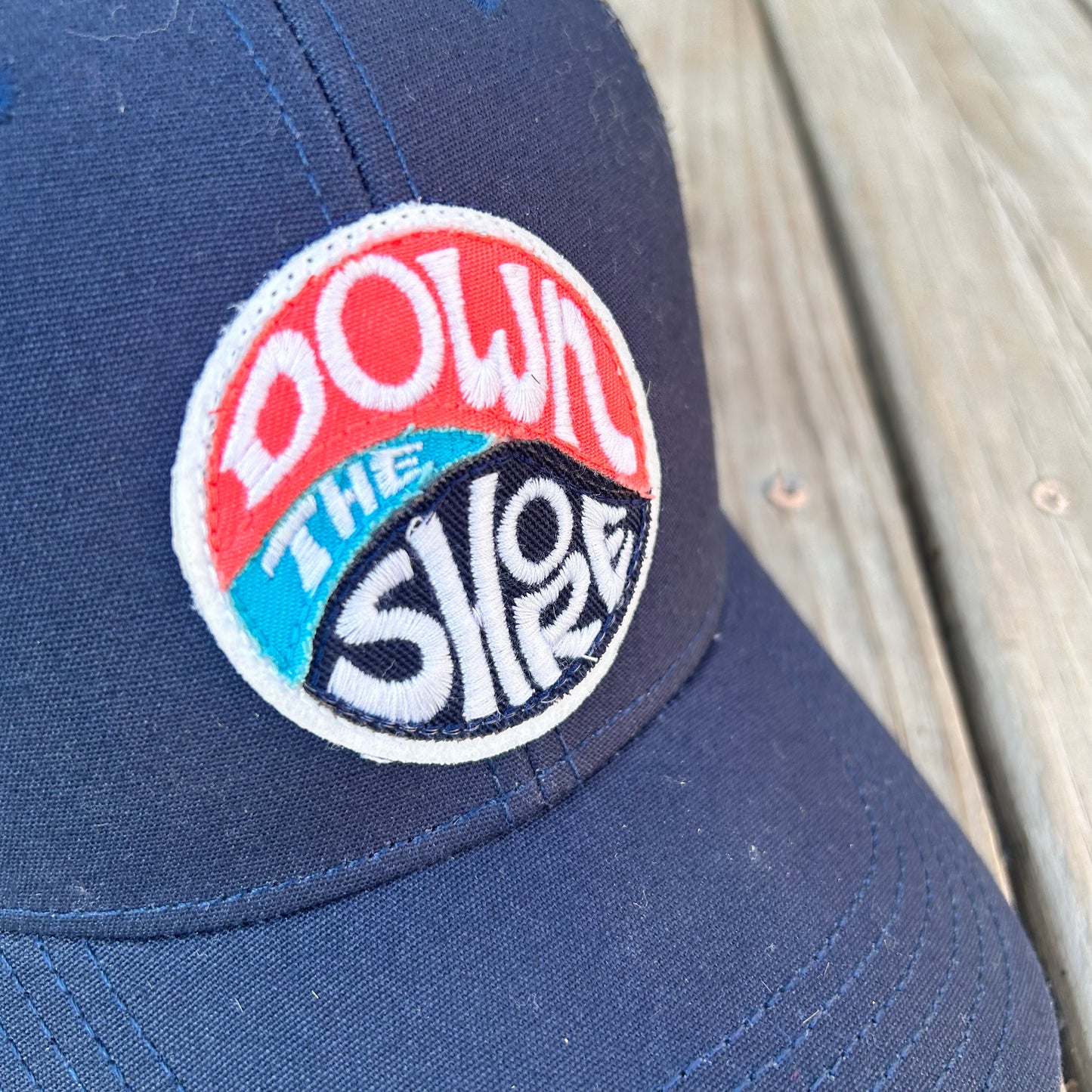 Down the Shore Swirl Navy Hipster