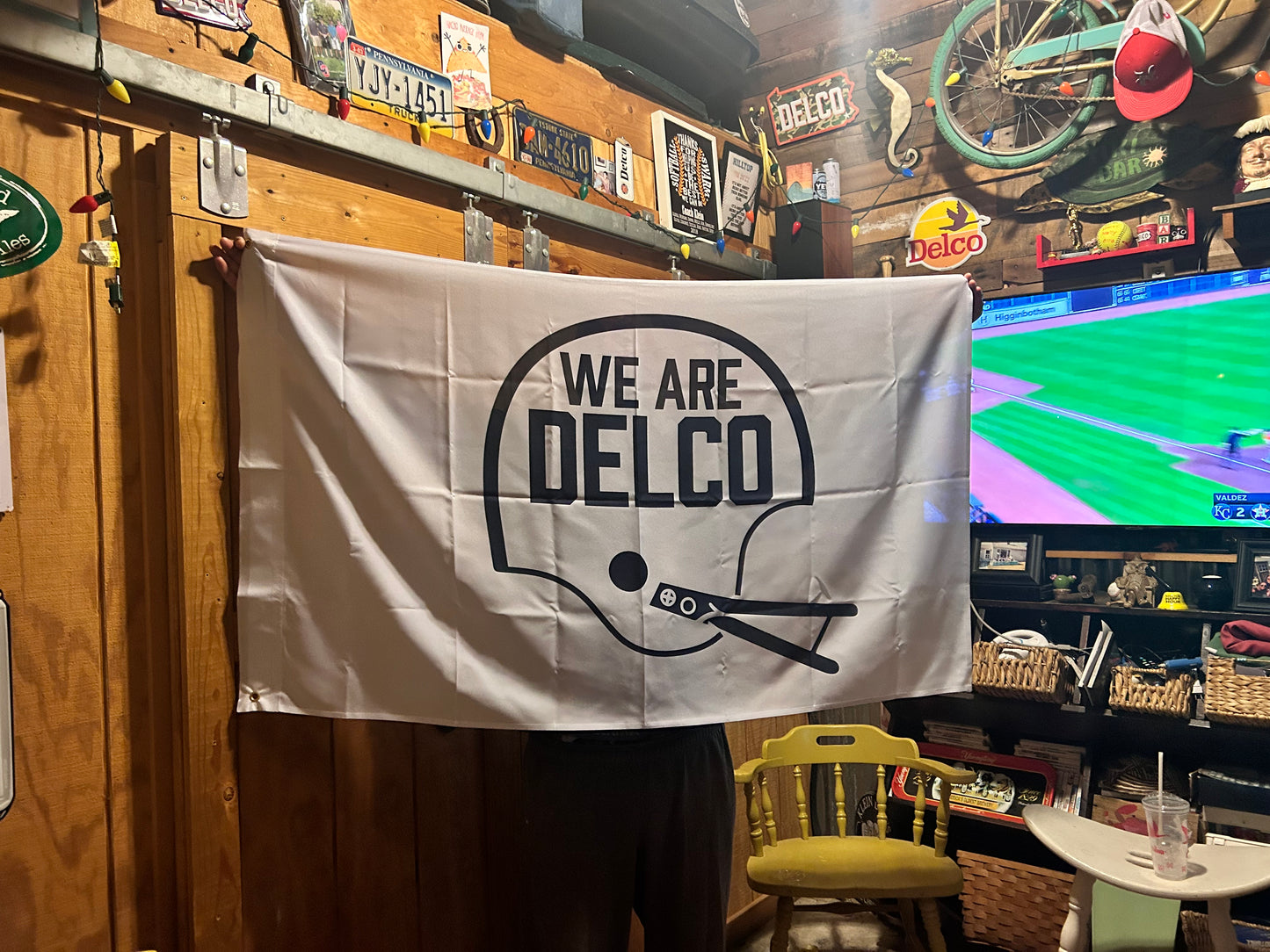 We Are DELCO Whiteout Big Flag