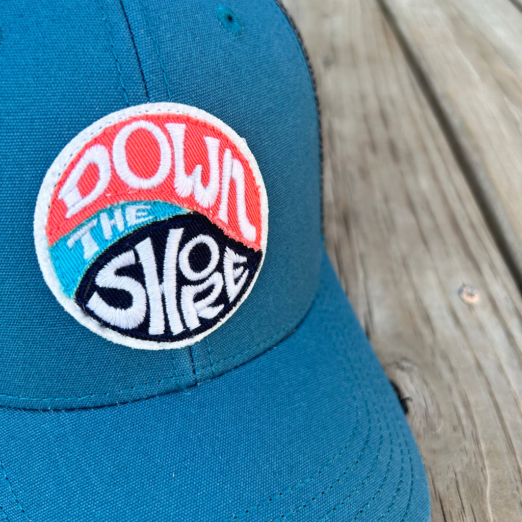 Down the Shore Swirl Marine Blue Hipster
