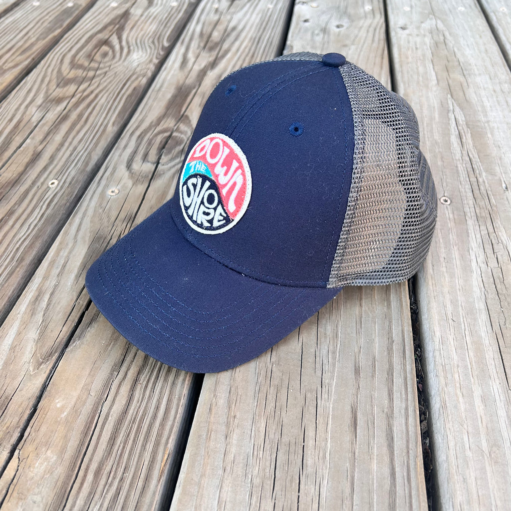 Down the Shore Swirl Navy Hipster