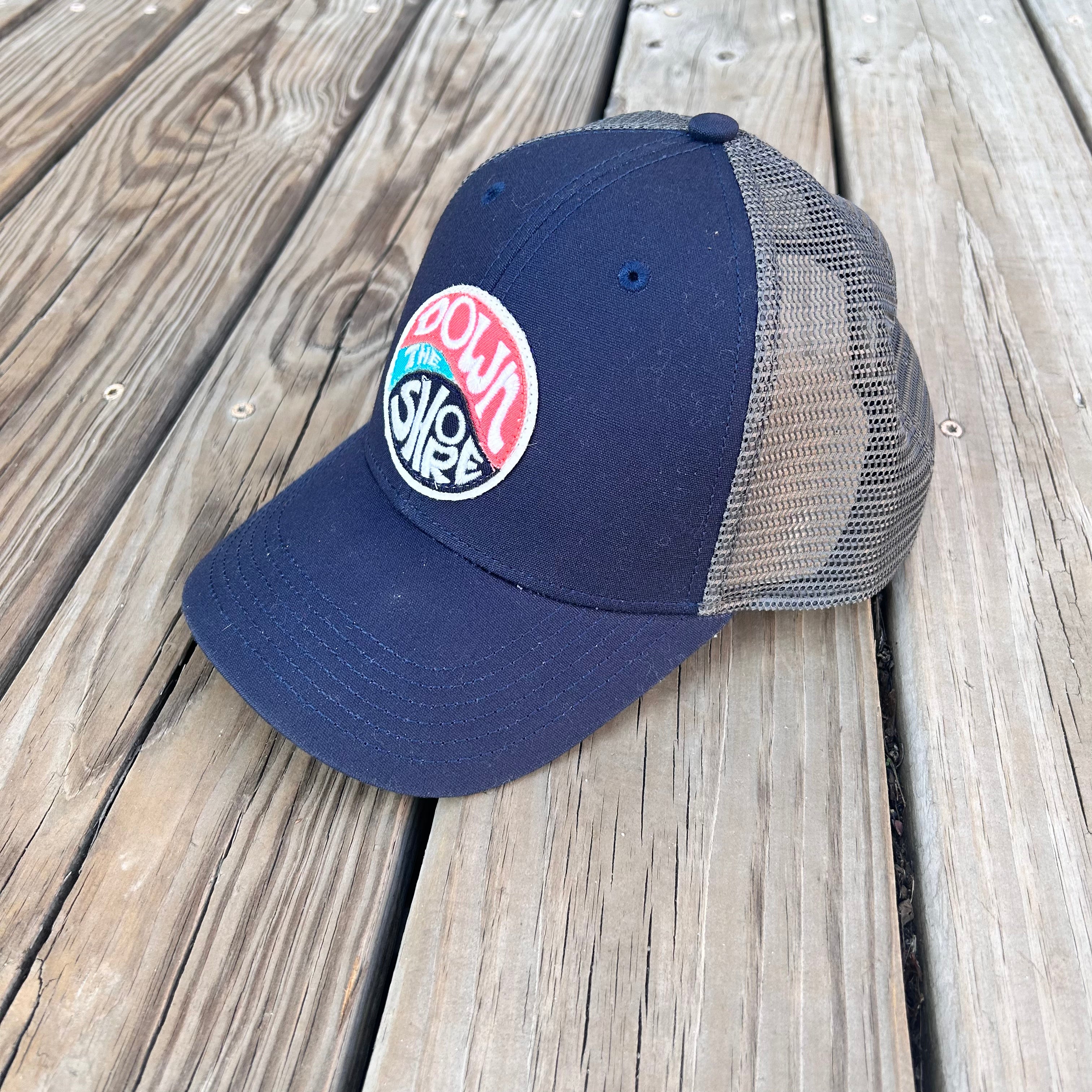 Down the Shore Swirl Navy Hipster