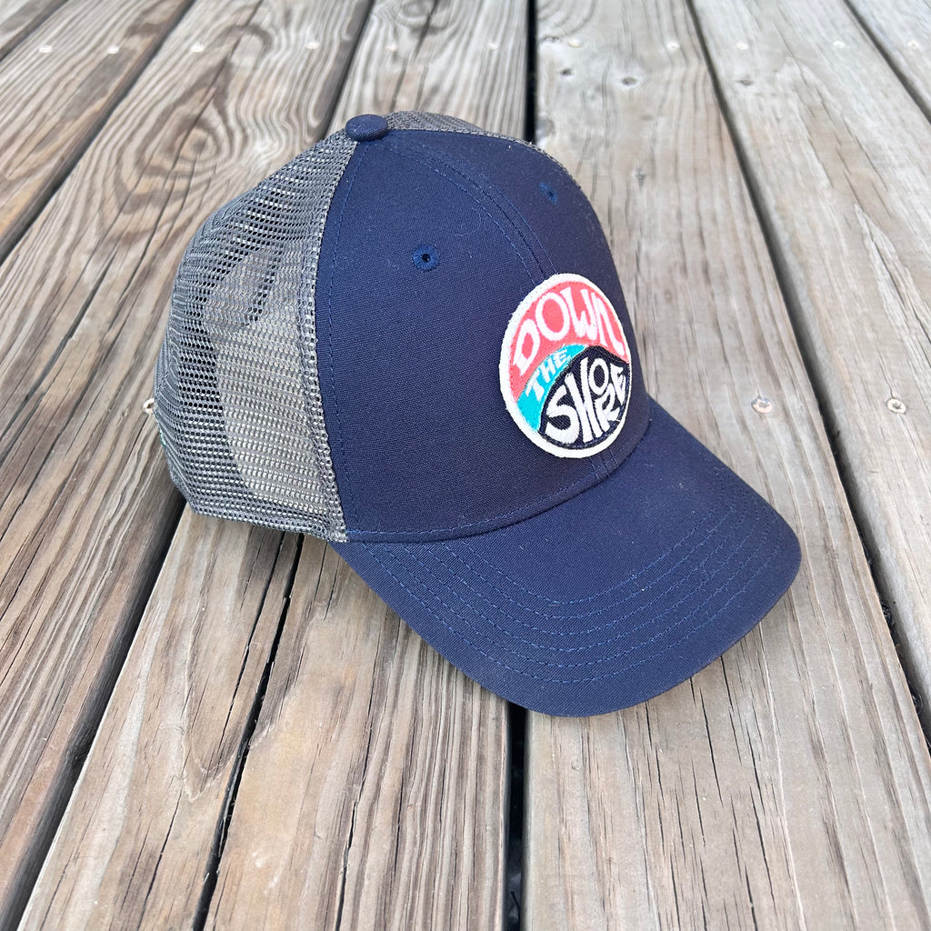 Down the Shore Swirl Navy Hipster