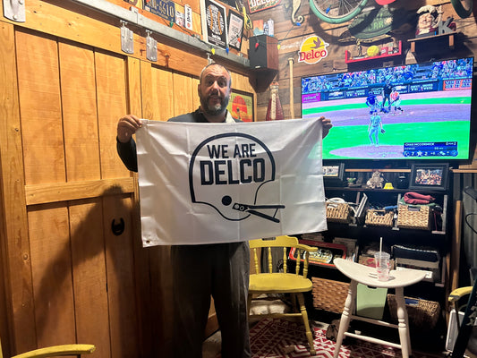 We Are DELCO Whiteout Dorm Flag