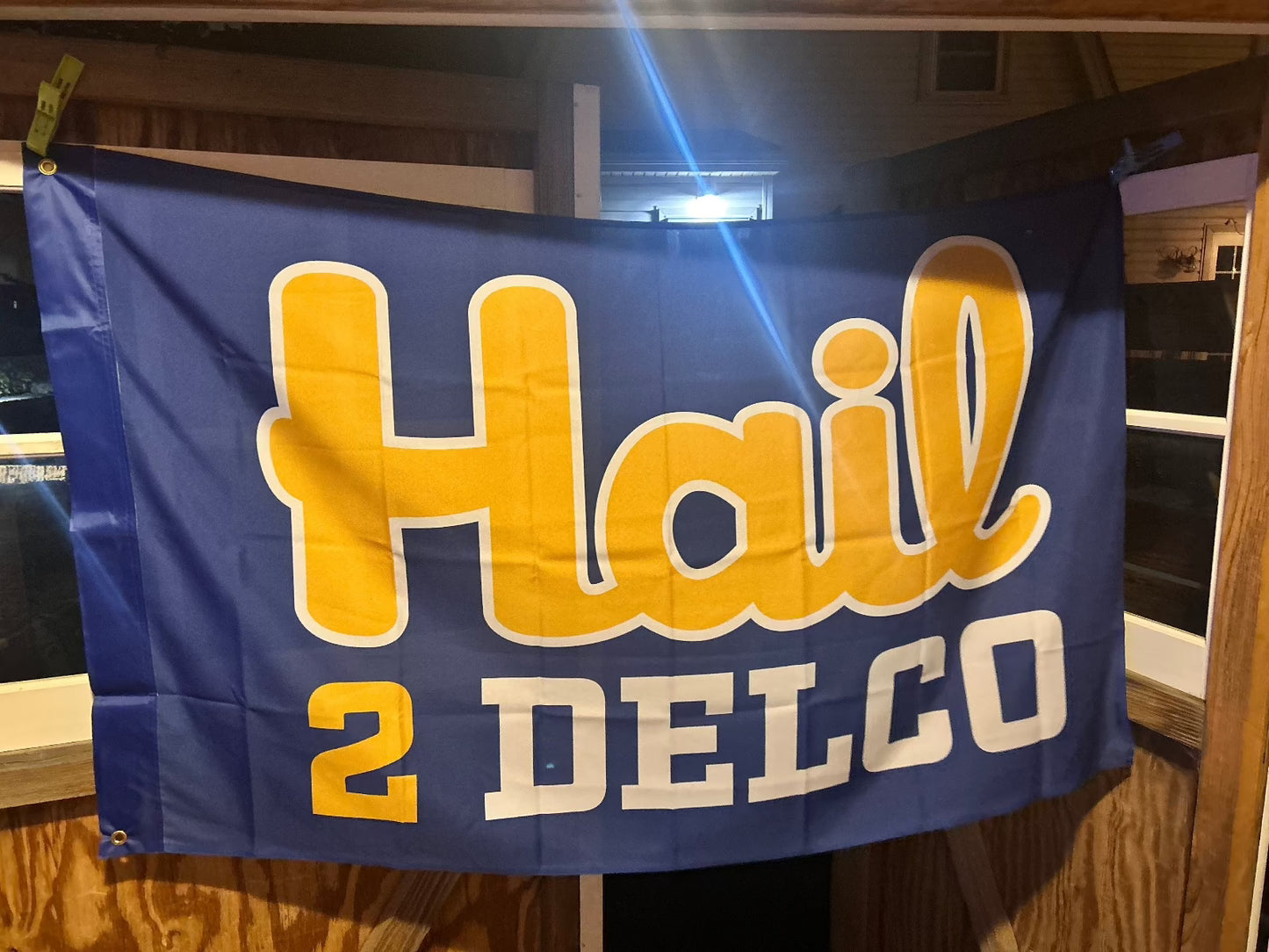 Hail 2 DELCO Tailgate Flag