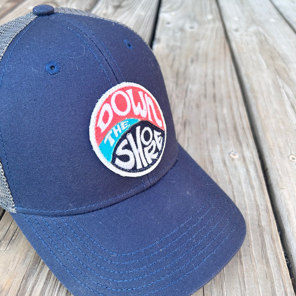 Down the Shore Swirl Navy Hipster