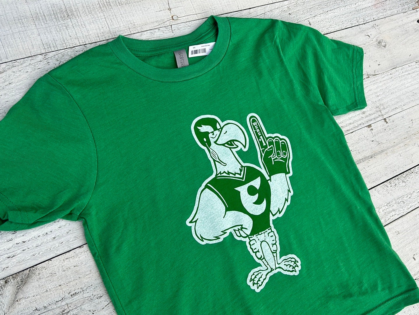 BlueRooted Swoop Green T