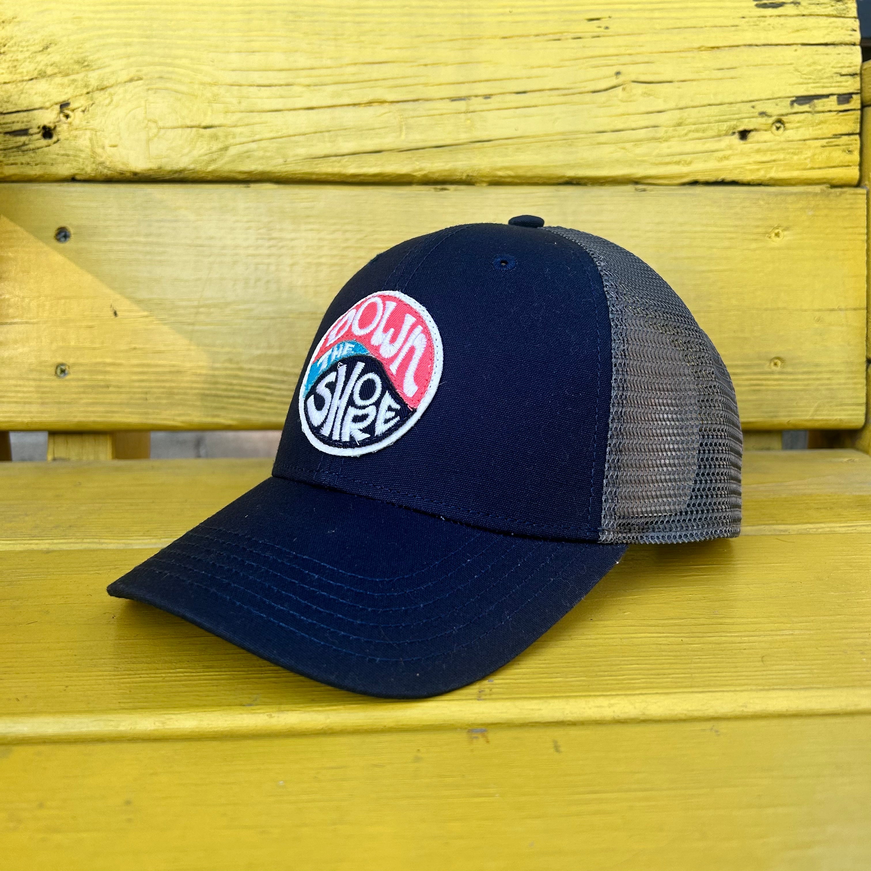 Down the Shore Swirl Navy Hipster