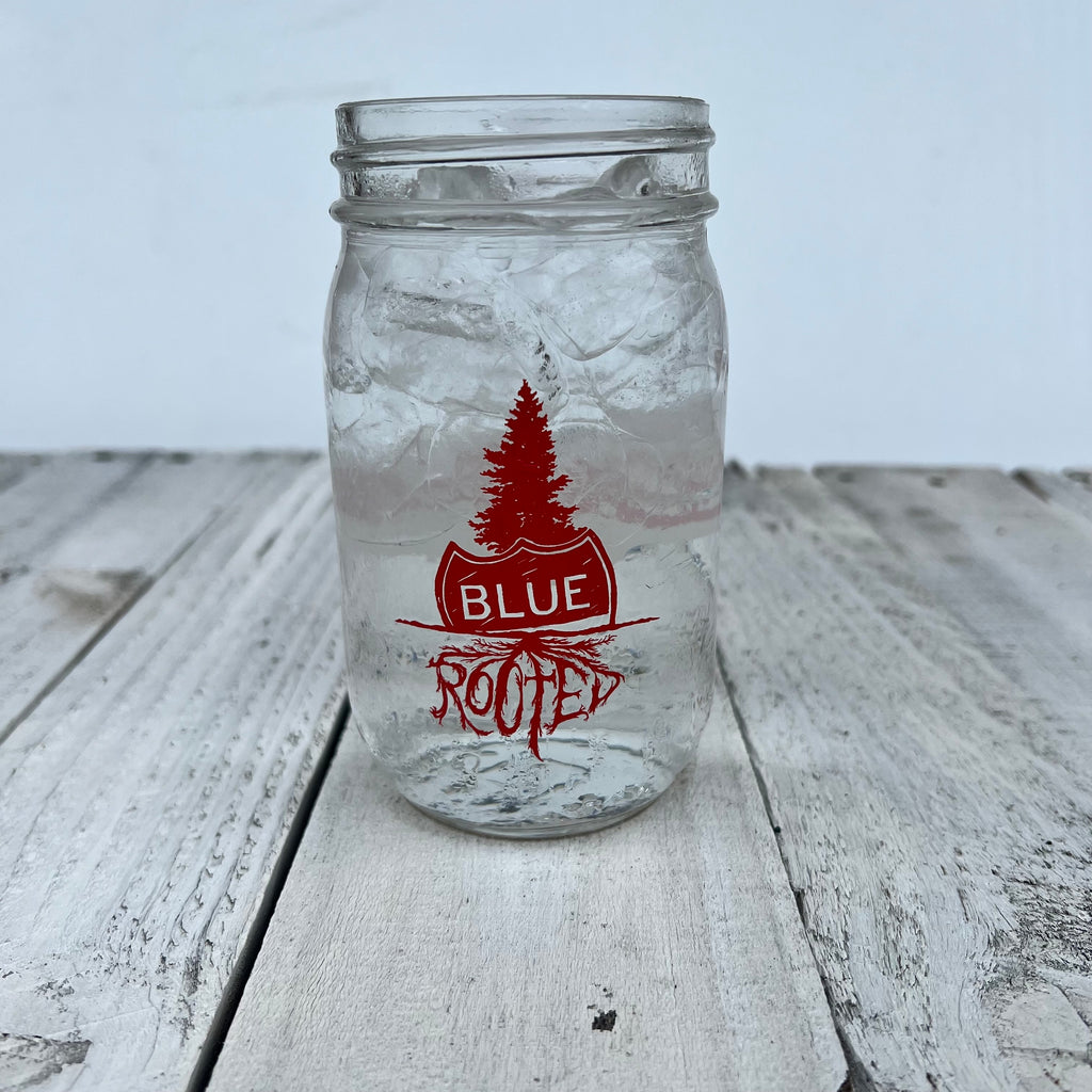Mason Jar - DELCO USA (Red and WHITE)