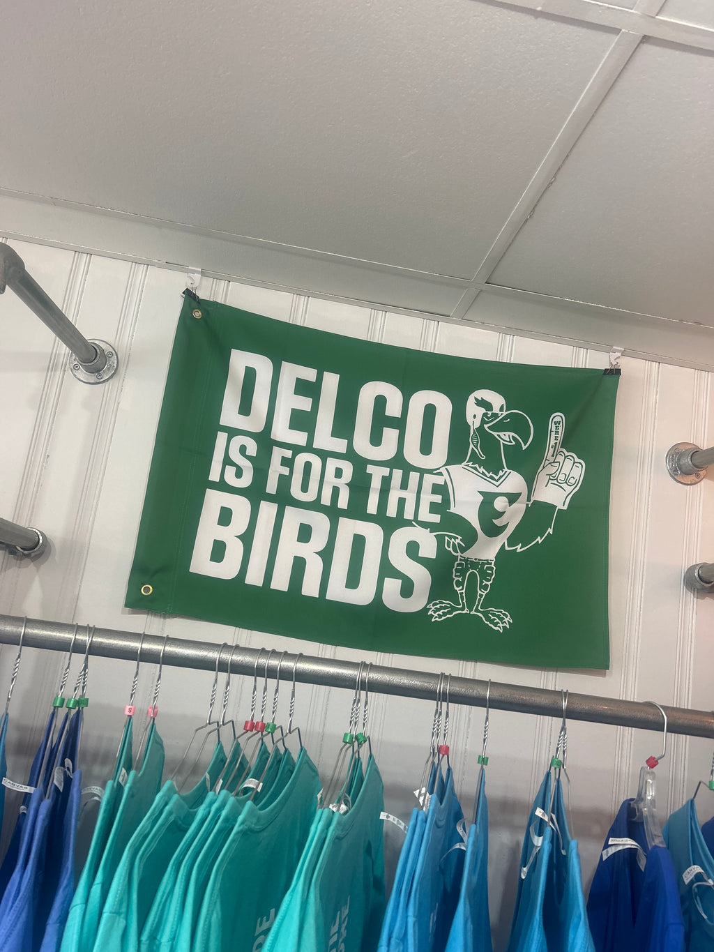DELCO is for the Birds Dorm Flag