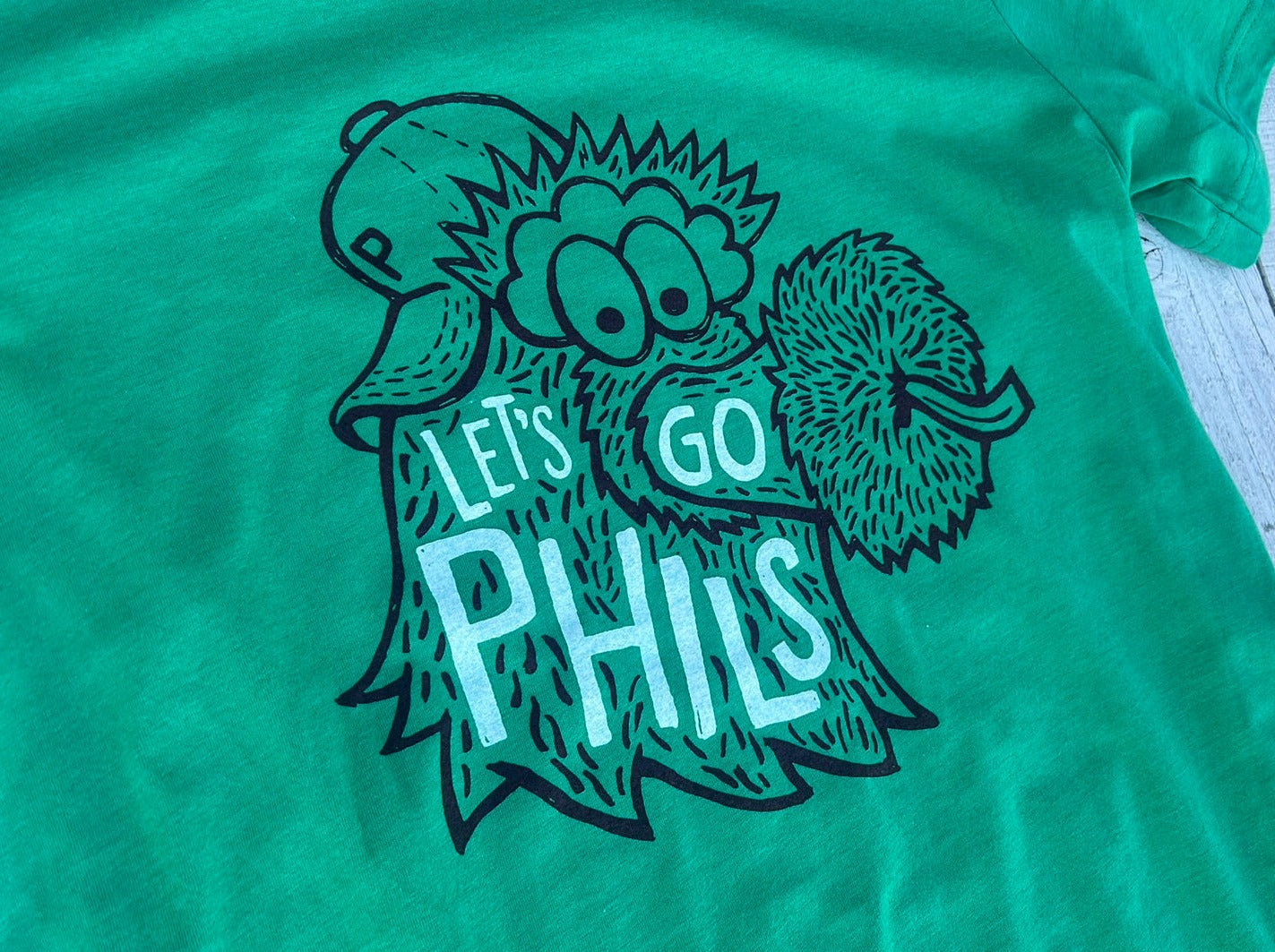 BlueRooted Let's Go Phils Phanatic Green