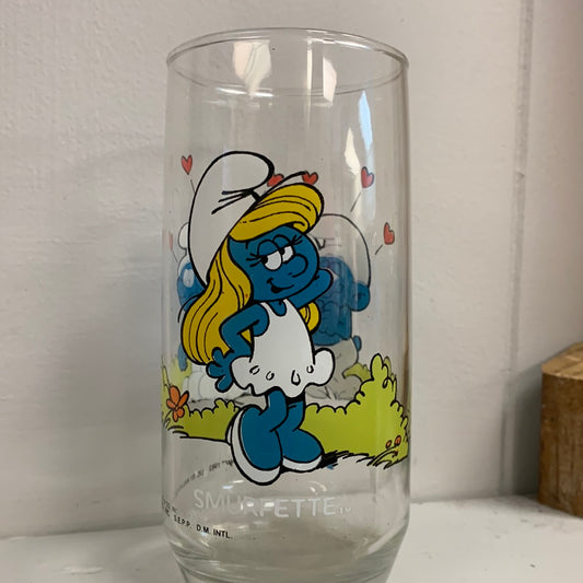 Smurf Glass-Smurfette