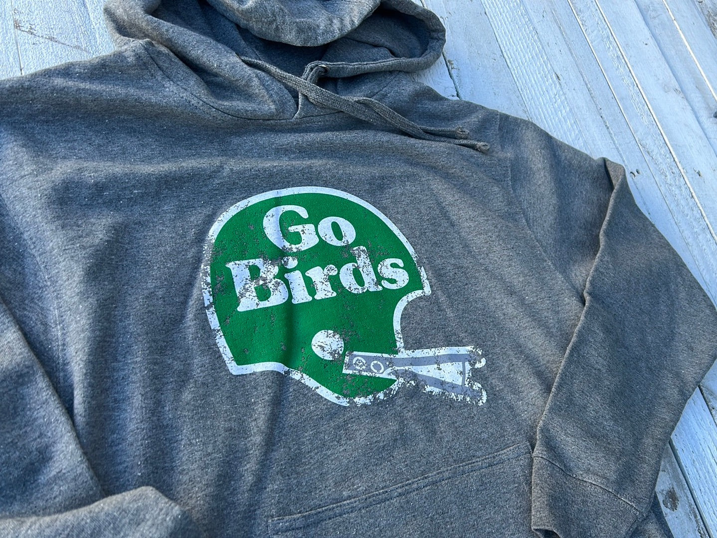 BlueRooted Go Birds Helmet Grey Sweatshirt