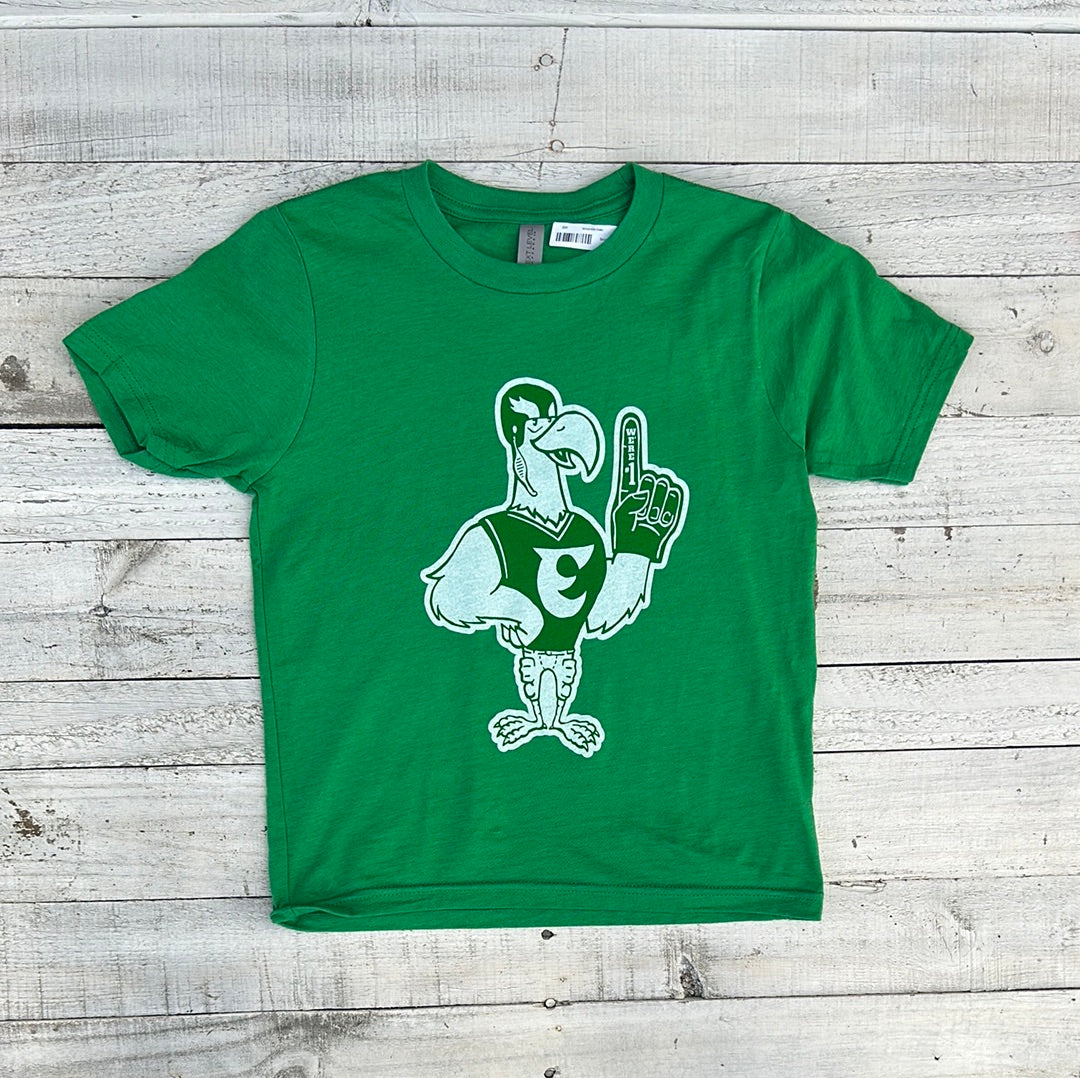 BlueRooted Swoop Green T