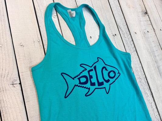 Racerback Tank Tops – Blue Rooted