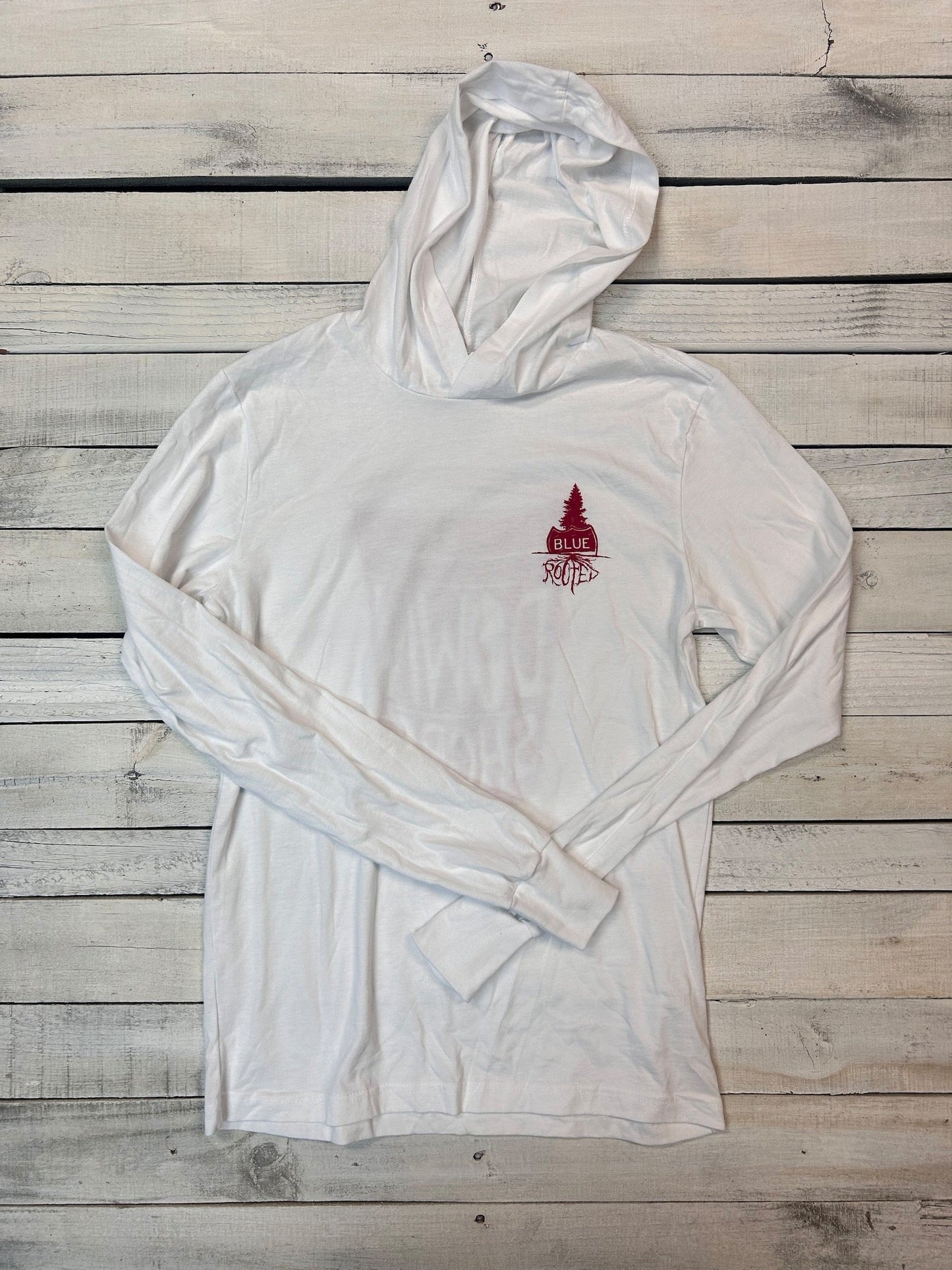 BlueRooted Down The Shore Solo Cup White Hooded Long Sleever