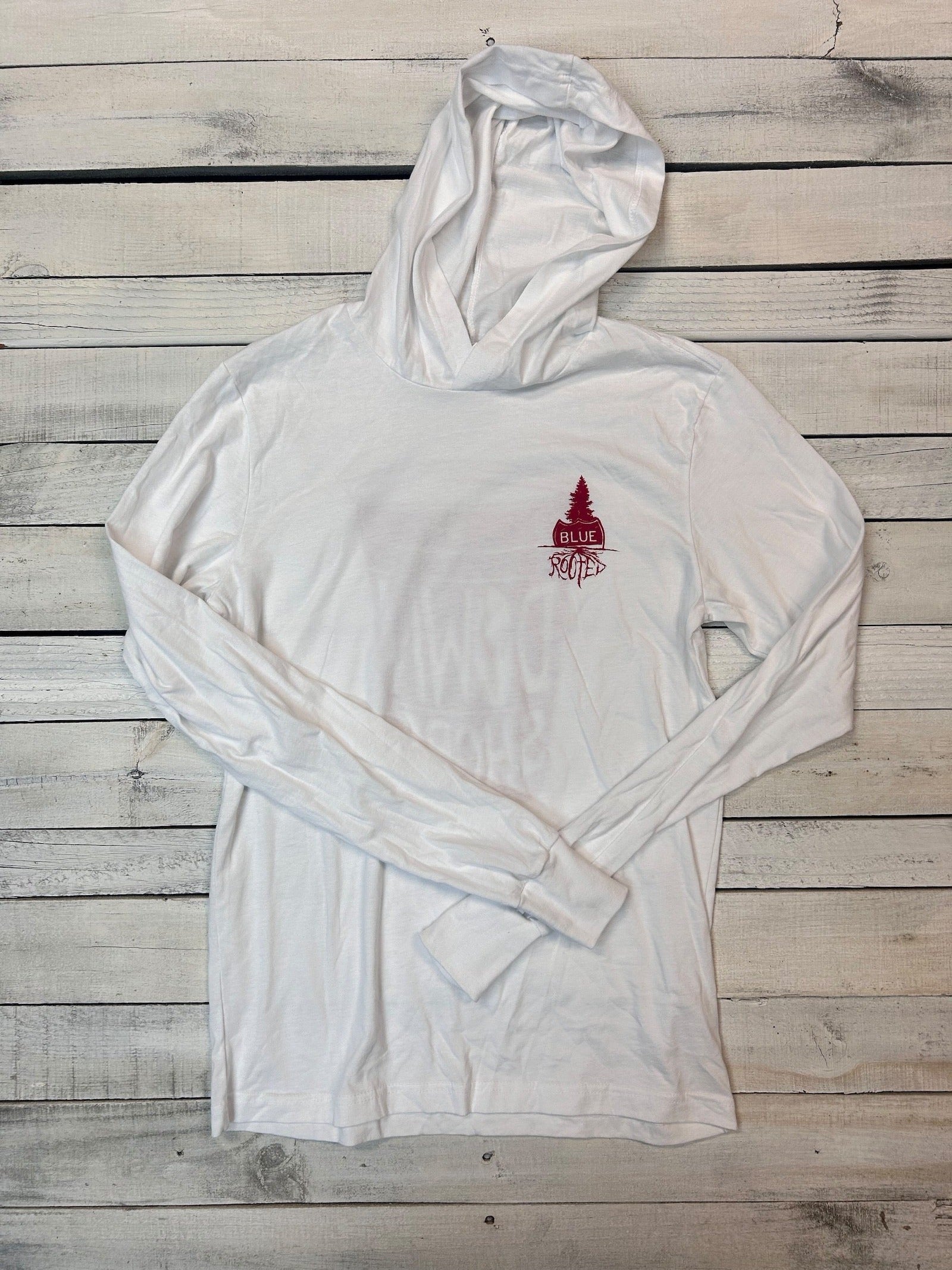 BlueRooted Down The Shore Solo Cup White Hooded Long Sleever